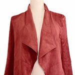 BB Dakota Wade Faux Suede Open Front Lagenlook Jacket Cinnamon Rust Size Medium Photo 1