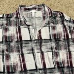 Leith  Plaid Oversized Button Up Shirt Photo 3