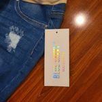 Blue Savvy  Maternity Distressed Denim Jeans Size Medium Photo 3