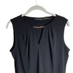 Ivanka Trump Classic Black Sleeveless Top w/ Chain Neck Design - Small Photo 2