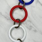 Vintage Red White Blue Chain Link Belt Size S/M Patriotic Photo 5