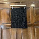 Divided NWT  by H&M Black Fully Lined Sequin Skirt Size Small Elastic Waist Photo 1