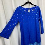 Lilly Pulitzer Bay Dress in Blue Grotto Squeeze The Juice Engineered Dress Sz.S Photo 6
