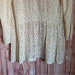 United States Sweaters  Cream Crochet Trim Flyaway Cardigan Photo 7