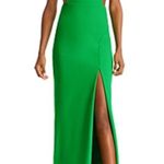 AQUA Women's Formal Dress Size 8 Green Crepe Cut Out Sleeveless Evening Gown Photo 10
