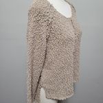 Pink Lily Said It Twice Taupe Popcorn Knit V-neck Sweater Size Medium Photo 3