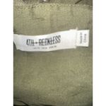 ASOS 4TH & RECKLESS LOTUS RUCHED LINEN HALTER CROP TOP KHAKI OLIVE GREEN SIZE M Photo 5