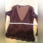 Amethyst NY & comp. Shear mesh top with beaded work  low V-neck Photo 7