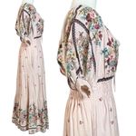 Anthropologie  The Somerset Puff Sleeve Maxi Dress Cream Floral Medium Cottage Photo 7