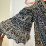 Cecilia Prado Crochet Lace Cold Shoulder V Neck Metallic Maxi dress Photo 3