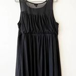 Torrid  Dress Black‎ Size 3X Faux Surplice Mesh Skater New With Tags Plus Curvy Photo 1