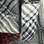 Anthropologie Floreat Plaid Embroidered Longline Tunic Top | Black/White | XS Photo 4