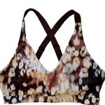 Aerie | OFFLINE Shine Strappy Back Sports Bra in Coco Cream Brown Print Medium Photo 4