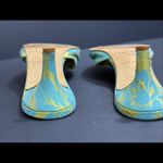 Kate Spade  Silk Metallic Floral Preppy Designer Classic Slip On Sandal Heels 8AA Photo 7