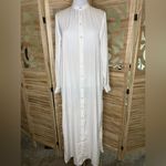 Summersalt  Effortless Swim Coverup Dress Long White Button Front Size Small Photo 3