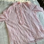 J.Crew Classic Fit Ruffle Popover Shirt Crinkle Gingham Pink 12 Photo 6