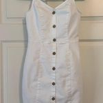 BlaShe White Stretch Denim Button Front Dress Size S Photo 0