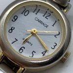 Carriage by timex 22mm ladies gold silver watch white dial size 6.5” w/battery Photo 1