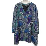Maggie Barnes Colorful Floral Paisley Pullover 3/4 Sleeve Blouse Size 5X Photo 1