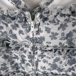 B. Smart  T Strap Sundress Size 13 Floral Mini Babydoll Ruffles Blue & White Photo 4