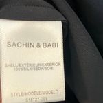 Sachin + Babi Pasa One Shoulder Silk Blouse Black Women’s Size 6 Tassel Detail Photo 10