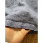 Vintage Blue Cactus Linen Dress Made in USA Boho Painted Print Drop Waist M/L Purple Size M Photo 4