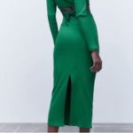 ZARA Black Ribbed Midi Skirt(Size Medium) Photo 2