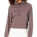 Juicy Couture  Sport Jacquard Textured Crop Pullover M Plum Purple Funnel Neck Photo 0