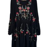 Philosophy  Embroidered Black Bohemian Floral Dress Size Large Photo 0