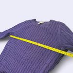 st. john's bay St. John’s Bay Women’s Size M Purple Cable‎ Knit Long Sleeve Classic Sweater Photo 2