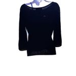 Joseph A  Black Knit Beaded Embellished Top Gold Embroidery Medium Vintage Y2K Photo 4