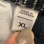 LOFT Wide Leg Draw Cord Waist Pinstripe Jeans, Size XL Relaxed Fit Blue Photo 8