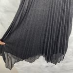 SheIn Glittery Semi Sheer High Neck Sleeveless Pleated Layering Midi Dress Black XS Photo 3