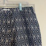 Katherine Barclay Montreal Blue White Black Stretch Patterned Pants Size 8 Photo 5