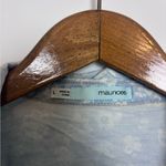 Maurice's  Light Wash Blue Chambray Denim & White Floral Boho Button Up Top Photo 6