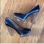Dolce Vita Black Leather Stiletto Platform Pump Heels Sz 6 Photo 5