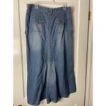 Roper Denim Maxi Skirt Cargo Pockets A Line Blue Jean Women's Size M Size M Photo 1