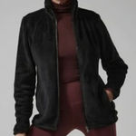 Athleta  Recover Stretch Long Sleeve Full Zip Fleece Jacket Black Medium Photo 0