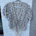 Free People NWOT Call Me Later Printed Bodysuit Top Photo 2