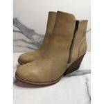 Kork-Ease Korks Women's Beige Vegan Leather Wedge Heel Khele Boots Sz 7.5 Boho Festival Photo 2