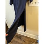 Eileen Fisher  Navy Washable Stretch Crepe Side Zip Shift‎ Dress Size Medium Photo 2