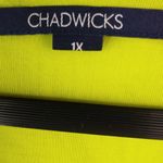 Chadwick's  1X Lime White Floral Lined Top Plus Photo 6