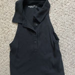 Abercrombie & Fitch Black Polo Tee Photo 0