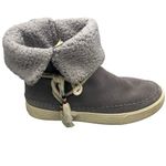 Toms Vista Waterproof Suede Leather Faux Fur Lace Up Boots Size 9 Photo 3