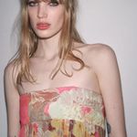 ZARA  Floral Strapless flowy bohemian Maxi Dress summer vacation casual Photo 9