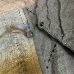 Handmade Nadya Linen Beaded Reversible Artsy Art To Wear Jacket Large Whimsical Photo 2