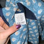 Hunter Bell  Blayne Puff Sleeves Poplin Peplum Top blouse block print floral navy Photo 8