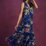 Johnny Was $490 NWOT  Biya Mazzini Sheer Mesh Tiered Dress Embroidered Beaded XS Photo 4