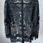 None Black Lace Swim Cover Up One Size Photo 0