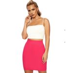 Naked Wardrobe  Hot Pink High Waisted Skirt Size XS Photo 2